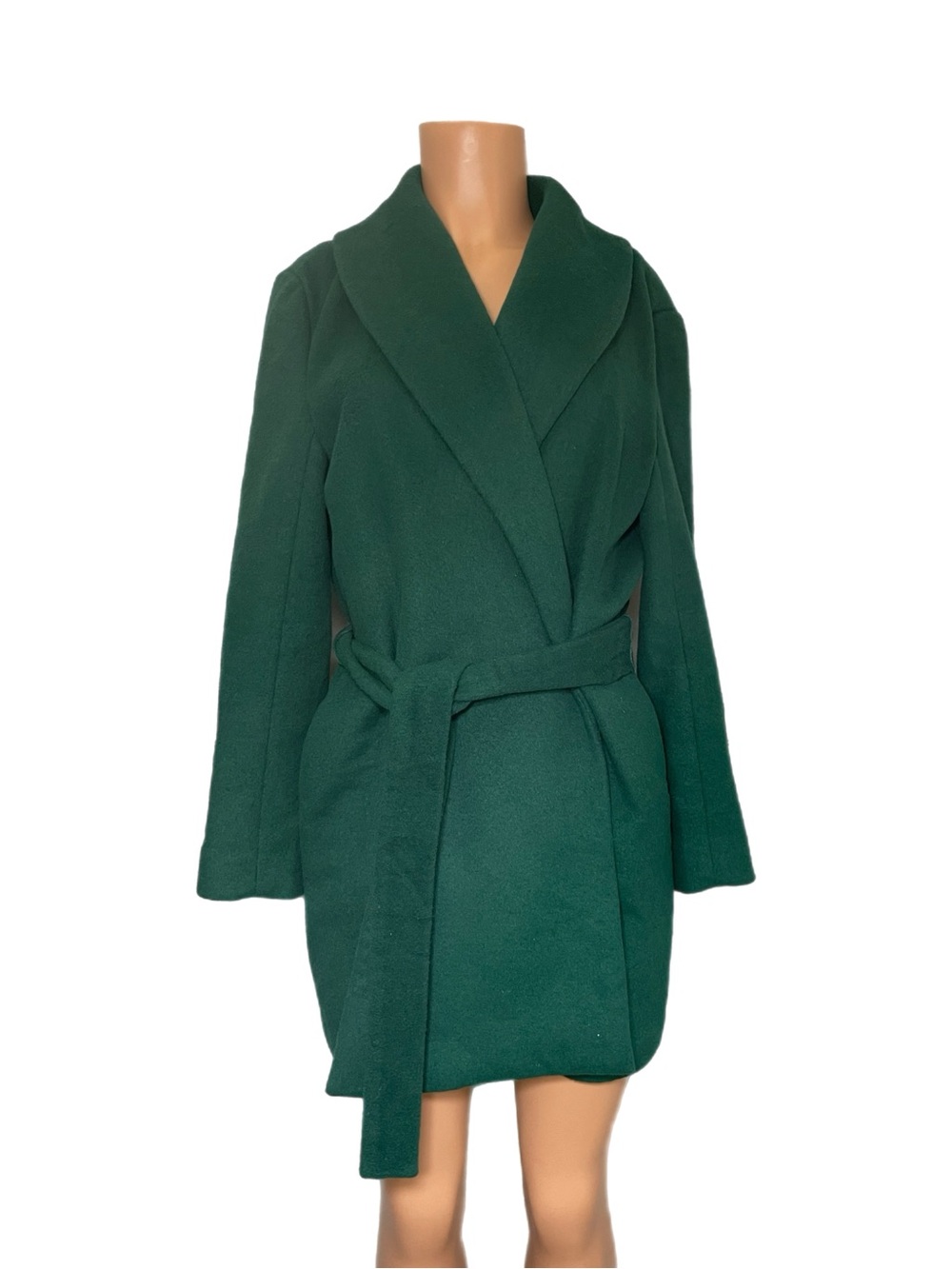 ANN TAYLOR Green Wool-Blend Coat